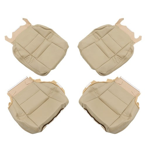 DURAFORCE New Driver Passenger Side Leather Seat Cover 4Pcs Tan For Honda Accord 2008-2012