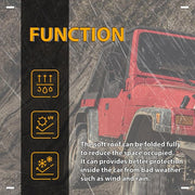 DURAFORCE Soft Top FOR HALF DOORS BLACK Replacement 9870217 For 87 88-95 Jeep YJ Wrangler