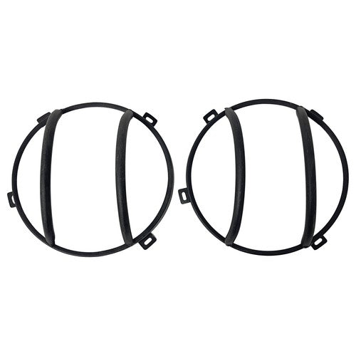 Fit 2007-2018 Jeep Wrangler JK Black Headlight Headlamp Guard Round Cover Kit