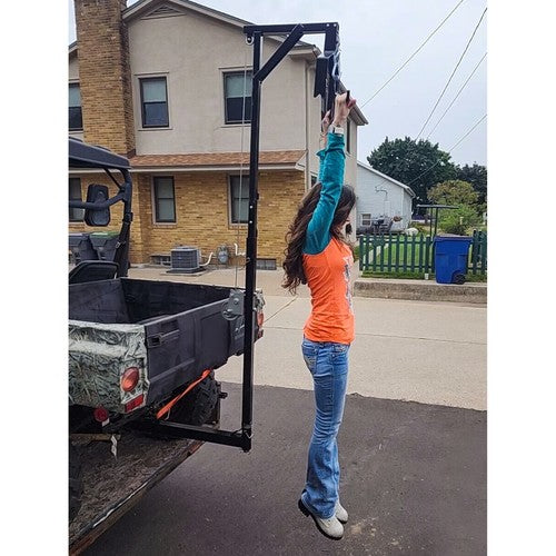 DURAFORCE Truck 2" Hitch Game Hoist 600LB Big Game Hunting Deer Hoist Winch Lift w/Gambrel