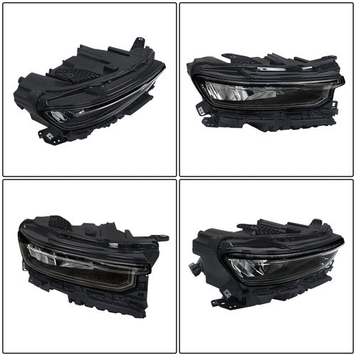 DURAFORCE Headlight Replacement For Jeep Grand Cherokee 2021-2022 RH w/o Animation Black