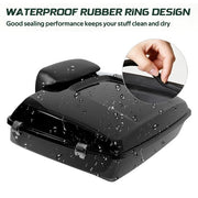 DURAFORCE Black Chopped Trunk Backrest Mount Rack Fit For Harley Road Glide 14-26 Touring