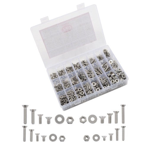 DURAFORCE 720pcs Nuts And Bolts Assortment Kit Machine Screws #6-32 #8-32 #10-24 #1/4-20