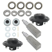 DURAFORCE 2 Sets For 8-lug 6.5" Trailer Hub Kit and Square #42 Spindles-8 Pieces/set