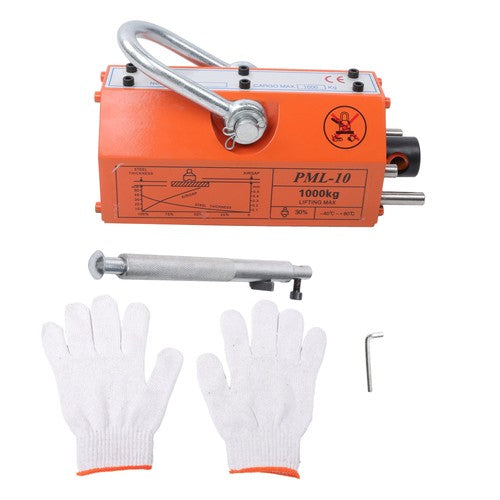 DURAFORCE 2200Lbs/1000kg Neodymium Hoist Magnetic Lifter Lifting Magnet 2 Safety Factor