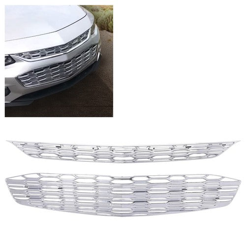 DURAFORCE Chrome Snap On Grille Overlay Grill Covers Inserts for 2016 2018 Chevy Malibu