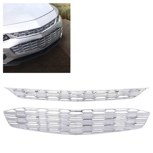 DURAFORCE Chrome Snap On Grille Overlay Grill Covers Inserts for 2016 2018 Chevy Malibu