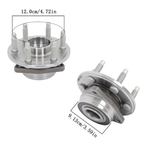 DURAFORCE 4pc Front Rear Wheel Bearing Hub Kit For Cadillac SRX 2010 2011 2012 2013-2016