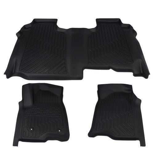 DURAFORCE All-Weather TPE Floor Mats Liners for Chevy Silverado GMC Sierra 1500 2019-2026