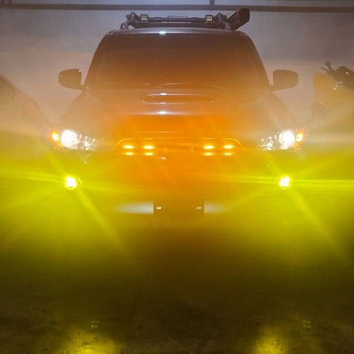 Pair LED Fog Lights Amber With Brackets for Toyota Tacoma 4Runner Tundra 2010-2023