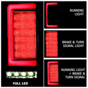 DURAFORCE Pair Tail Lights Smoke LED For Toyota Tacoma 2016-2023 2017 2021 Rear Brake Lamp