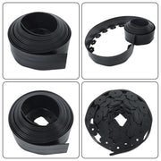 DURAFORCE Garden Edge L-shaped 49FT Lawn Grass Stone Isolation Strip 75pcs Anchoring Spik