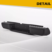 DURAFORCE Black Steel Rear Step Bumper for 2005-2021 for Nissan Frontier no Sensor Holes