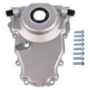 DURAFORCE Timing Cover with 10AN Twin Turbo Oil Drain Fittings for LS Gen IV GM LS 6.2L