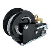 DURAFORCE Winch Steel+Polyester Black 3500lbs 33ft 4:1/8:1 26mm Hook Bidirectional Ratchet