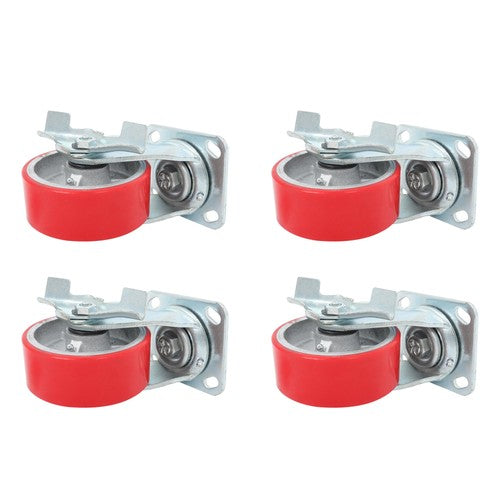 DURAFORCE 5"X 2" Heavy Duty Casters -Polyurethane Caster with Capacity up to 3200 LBS