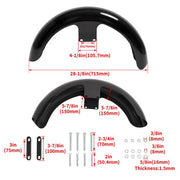 DURAFORCE For Harley Touring Road Glide Custom Baggers 19" Wheel Wrap Front Fender Black