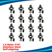DURAFORCE For Chevy SBC 350 1.6 Ratio 7/16" Stud Full Roller Stainless Steel Rocker Arms