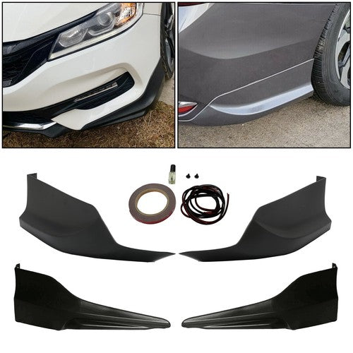DURAFORCE Rear Front Lip Side Apron Underbody 4PC For 16-17 Honda Accord Sedan HFP Style