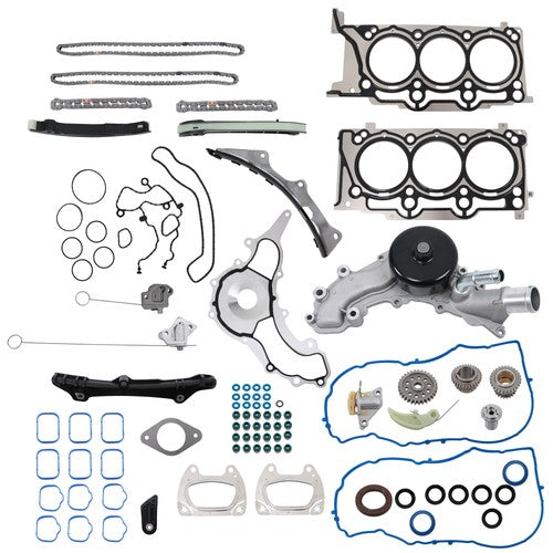DURAFORCE Head Gasket Set Timing Chain Kit Water Pump For 11-14 chrysler 200/300 3.6L