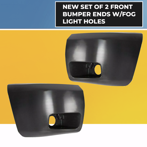 DURAFORCE LH RH Bumper End Extension with Fog Lamp Hole for 2007-2013 Chevy Silverado 1500
