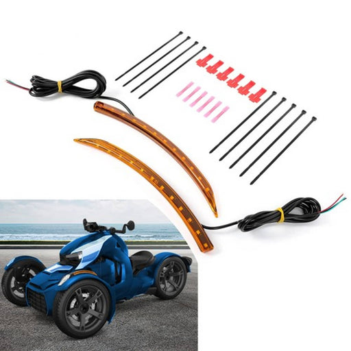 DURAFORCE Front Fender Led Light Amber For Can Am Ryker 600 900 Ace 2019 2021