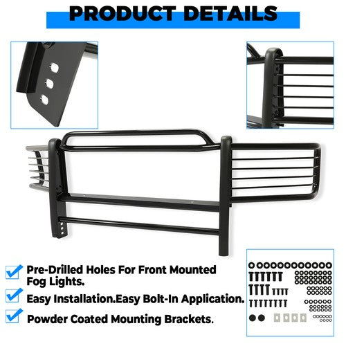 Steel Grille Grill Brush Headlight Guard for 99-07 Ford F250-F550 Super Duty