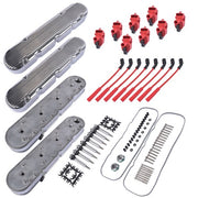 DURAFORCE Polished Hidden Coil Cast Aluminum Valve Covers For Chevy GM LS1 LS2 LS3 LS6 LS7