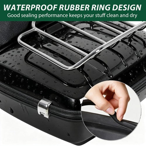 DURAFORCE Chopped Luggage Trunk Backrest Mount Rack For Harley Road Street Glide 2014-2024