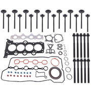 DURAFORCE Gasket Set W/ Bolts &Intake Exhaust Valves for Hyundai Accent 1.6L L4 2012-2019
