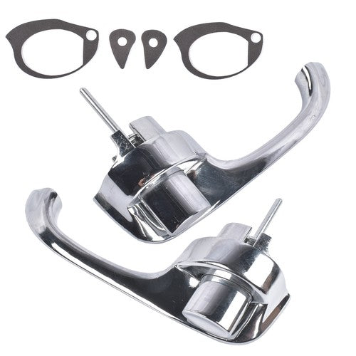DURAFORCE 2x Chrome Exterior Door Handles Fits for Chevy Camaro Pontiac Firebird 1967-1969