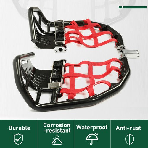 DURAFORCE Nerf Bars Foot Peg Heel Guard For Honda 400EX 400X All Years Black Nerf Red Nets