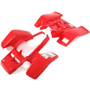 DURAFORCE Front + Rear Fender Plastic Body For 1987-2006 Yamaha Banshee 350 YFZ350 （Red）
