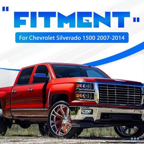 3PCS for Chevy Silverado 2007-2014 Tailgate Tail Gate Wing Spoiler