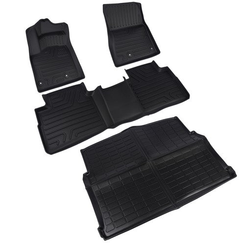 DURAFORCE TPE Rubber All Weather Protection Floor Liners for Nissan Rogue 21-26 Not Sport