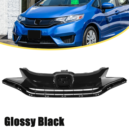 DURAFORCE For 2015 2016 2017 Honda Fit Jazz Gloss Black Front Hatchback Grille Assembly