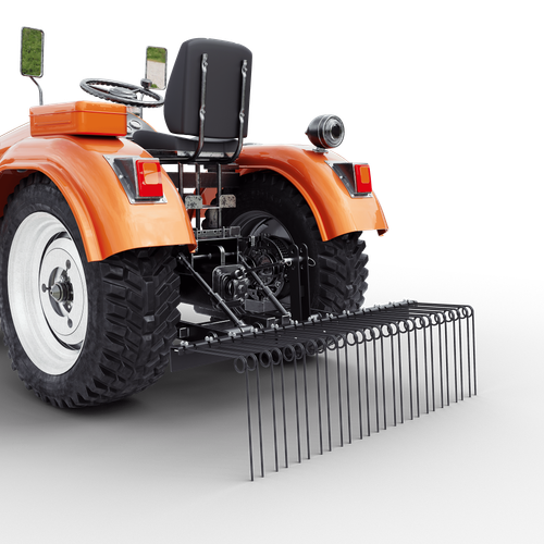 DURAFORCE 3 Point 60" Pine Straw Rake Landscape Rake For Cat0 Cat1 Tractor Attachment