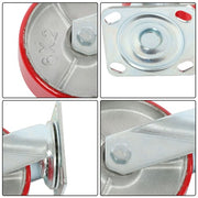 DURAFORCE 6" × 2" Tilt Casters Heavy Duty Swivel Caster Wheel 1250 Lbs Industrial Casters