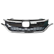 DURAFORCE Front Grille Upper Trim & Lower Grille For Honda CRV 2015-2016 Black Plastic