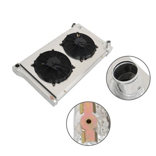 DURAFORCE CC369 For Chevy C10/20/30 Pickup Suburban 1967 1968-72 4 Row Radiator+Fan Shroud