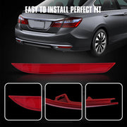 DURAFORCE Fit 2016-2017 Honda Accord Sedan Rear Bumper Trim Molding & Reflector Tail Light