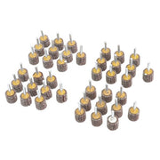 DURAFORCE 1" x 1" x 1/4" 60/80/120/240 Grit Shank Mounted Flap Wheels Set - 40 Pack