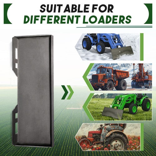 DURAFORCE 1/2" Quick Tach Attachment Mount Plate Hitch For Skid Steer Loader Bobcat Kubota