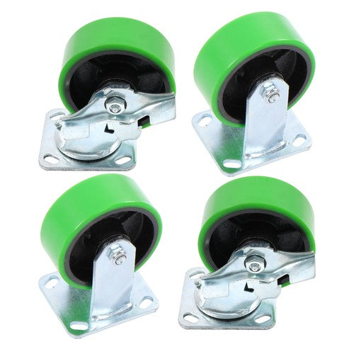 DURAFORCE 4 sets of 5' heavy-duty casters 2 side brakes and 2 straight wheels 4000lbs