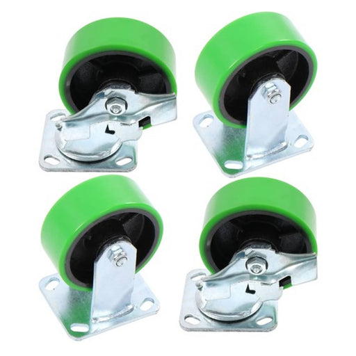 DURAFORCE 4 sets of 5' heavy-duty casters 2 side brakes and 2 straight wheels 4000lbs