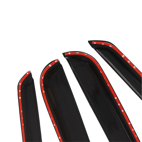 DURAFORCE Window Visors Rain Guards For Ford F250 F350 F450 F550 99-16 Super Duty Crew Cab