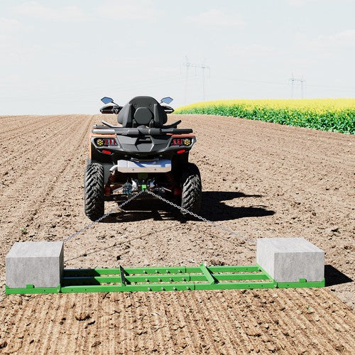 DURAFORCE 8Ft Drag Harrow Driveway Grader Landscape Power Rake For ATV UTV Tractor Yard