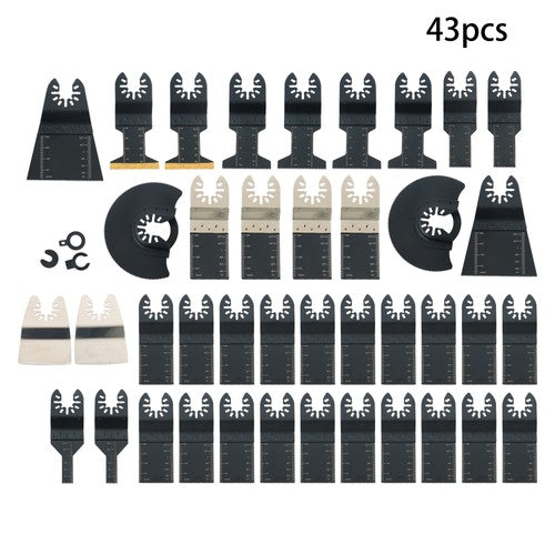 DURAFORCE 43 PCS Oscillating Saw Blades Multitool Kit for Wood/Metal/Plastics Cutting