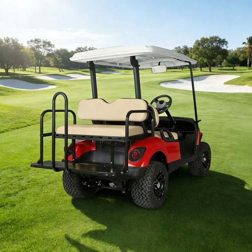 DURAFORCE Golf Cart Rear Seat Bottom Cushion + Backrest For EZGO RXV Medalist TXT | Tan