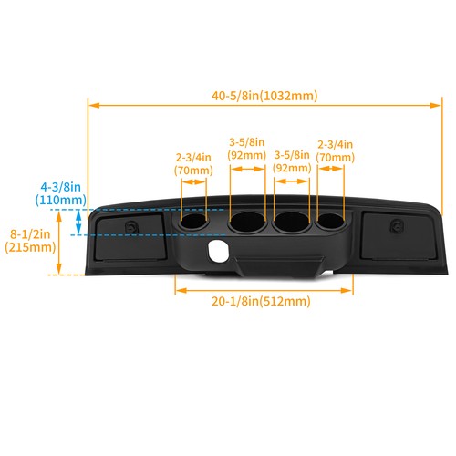 DURAFORCE Golf Cart Dash Dashboard Kit For 1995-2007 Yamaha G14 G16 G19 G22 Gas/Electric